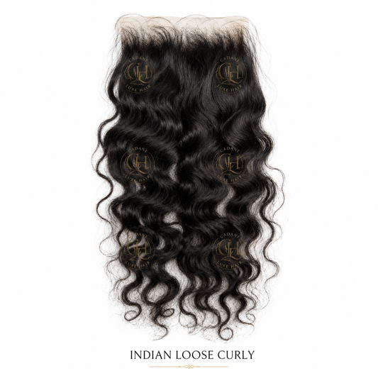 Raw Indian Loose Curly HD Closure